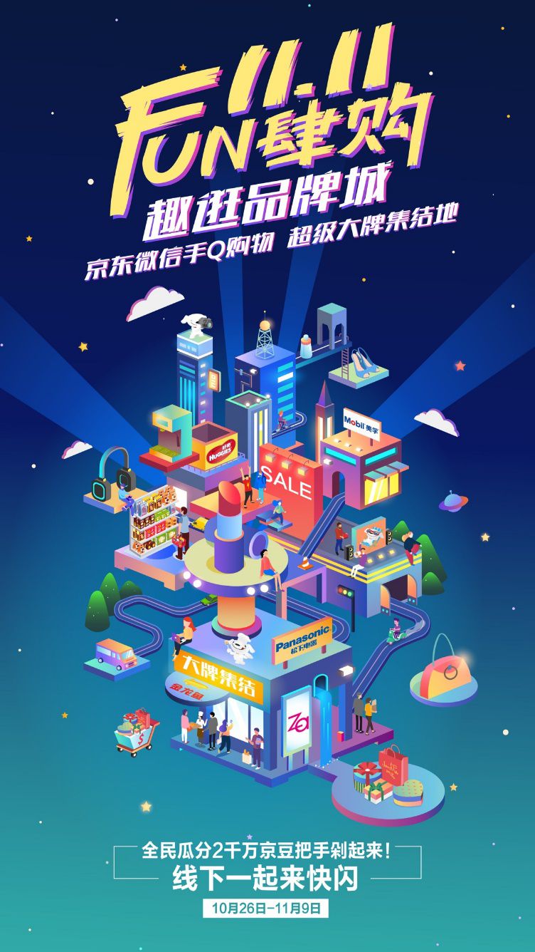 京东微信手Q购物11.11 FUN肆购！好物+好玩的狂欢大促即将来袭_零售_电商报