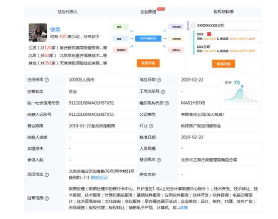 京东新成立两家云计算公司 张雱为法定代表人_零售_电商报