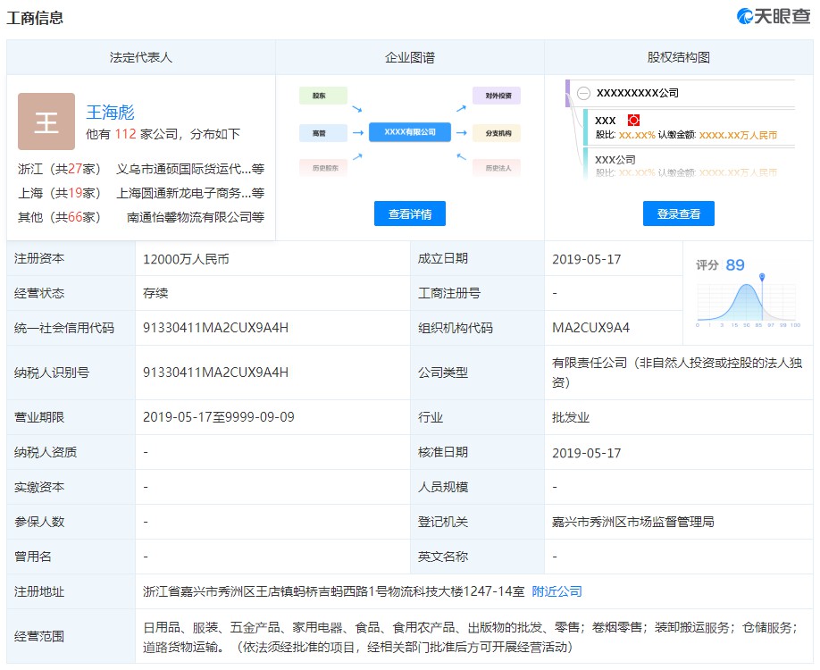 圆通斥资1.2亿成立一家商贸公司_物流_电商报