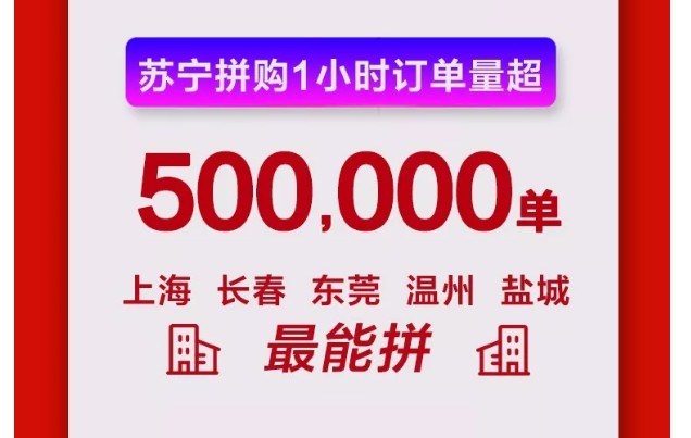 苏宁双十一战报：1小时订单量增长122%_零售_电商报