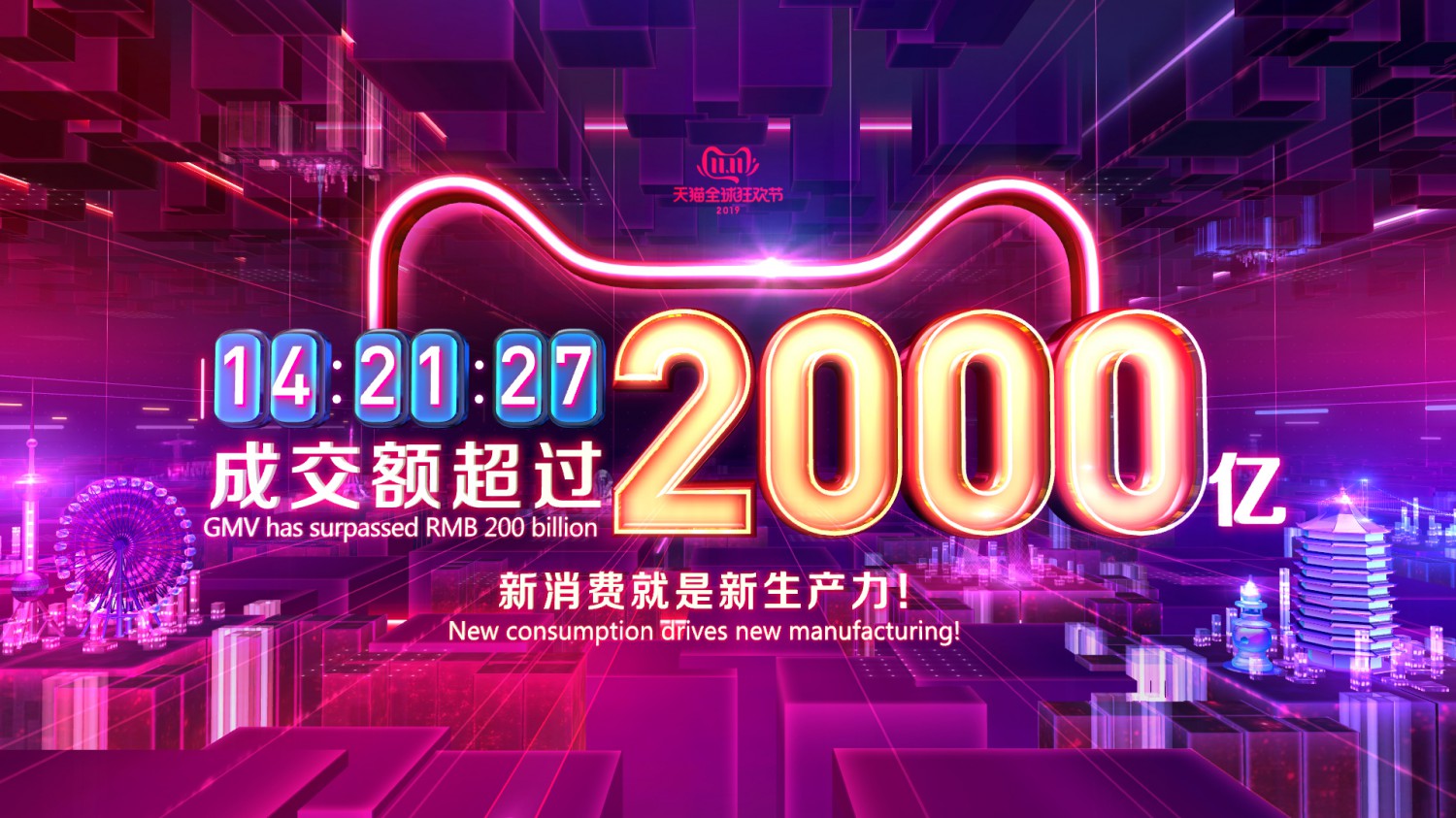 天猫双11全天成交额达2684亿元_零售_电商报