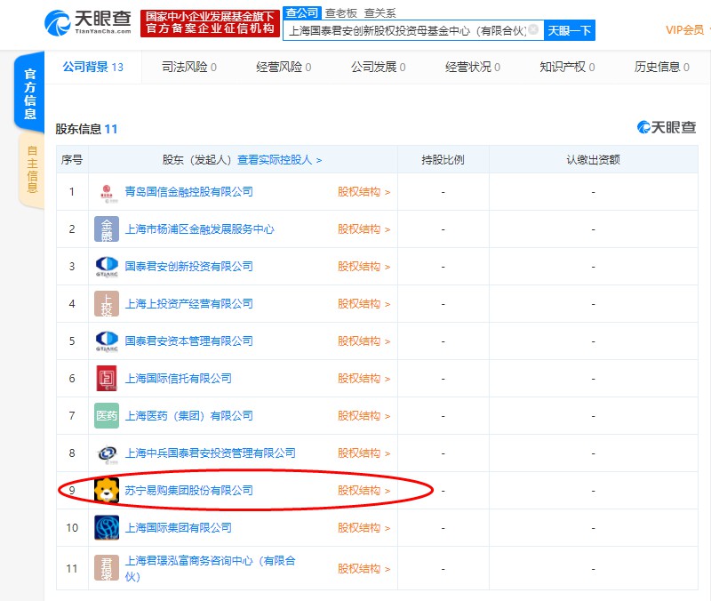 苏宁易购正式入股国泰君安母基金中心_零售_电商报