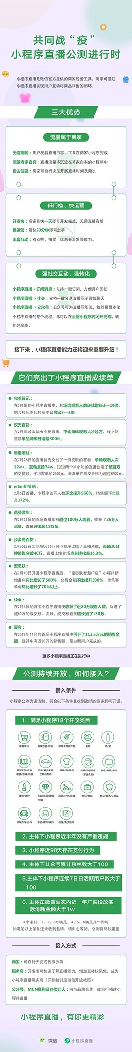 微信小程序直播能力启动公测 加码电商助力商家战“疫”_零售_电商报
