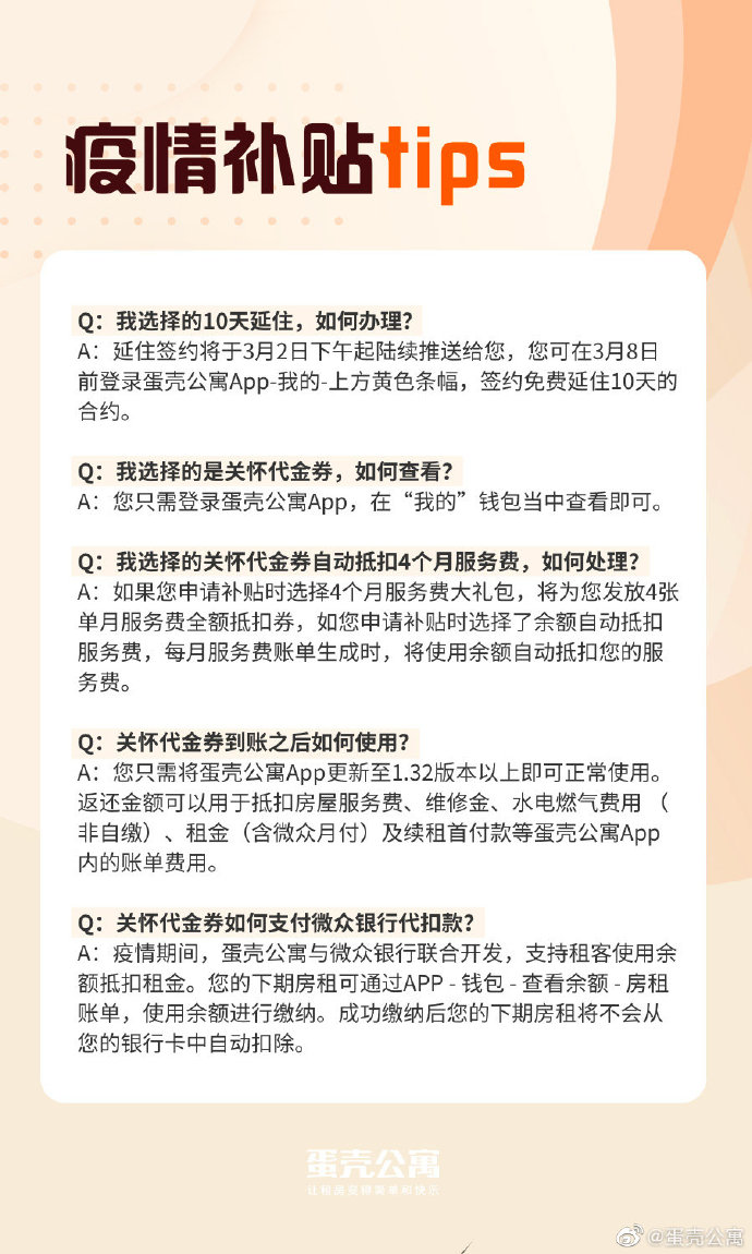 蛋壳公寓：用户疫情补贴已陆续发放至APP钱包中_O2O_电商报