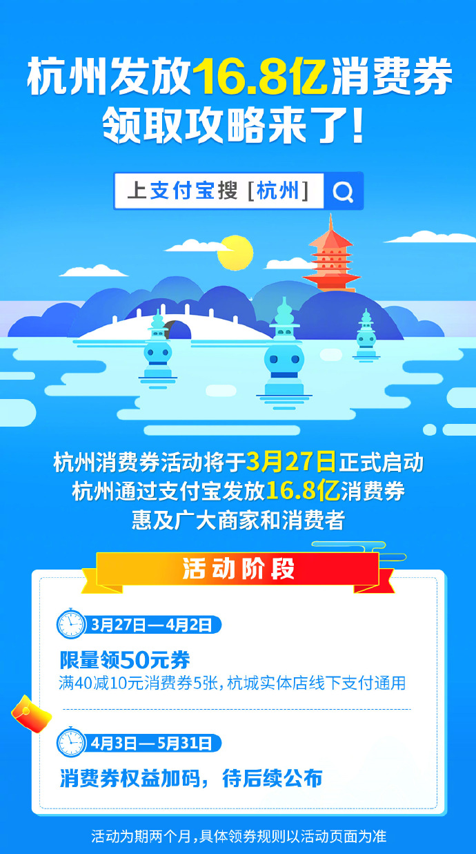 杭州联合支付宝发放16.8亿消费券_金融_电商报
