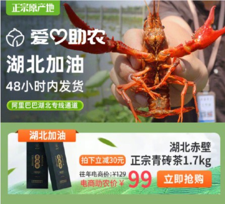 淘宝爱心助农上线“湖北加油”专区 将销售120万吨农产品_零售_电商报