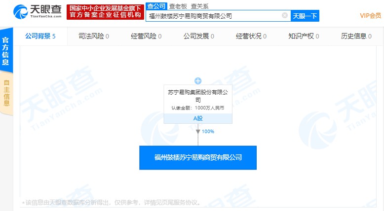 苏宁易购于福建成立商贸公司 经营范围含第三类医疗器械销售等_零售_电商报