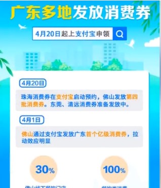 珠海、佛山今日通过支付宝派发1亿元消费劵_金融_电商报