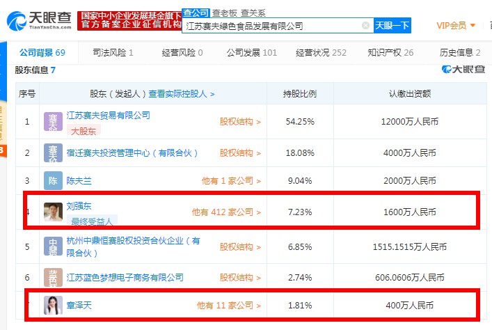 刘强东卸任江苏赛夫绿色食品发展有限公司董事长_人物_电商报