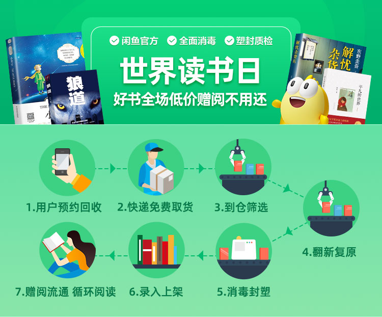 闲鱼开辟读世界读书日专区赠阅10万图书_零售_电商报