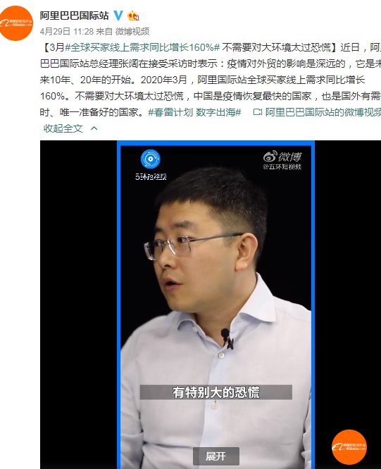 阿里国际站：今年3月全球买家线上需求同比增长160%_B2B_电商报