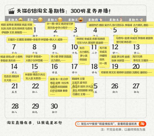 天猫618约有300个明星上淘宝直播_零售_电商报