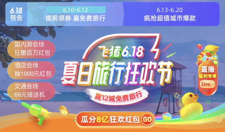 借势天猫618 飞猪联合商家推8亿补贴_O2O_电商报