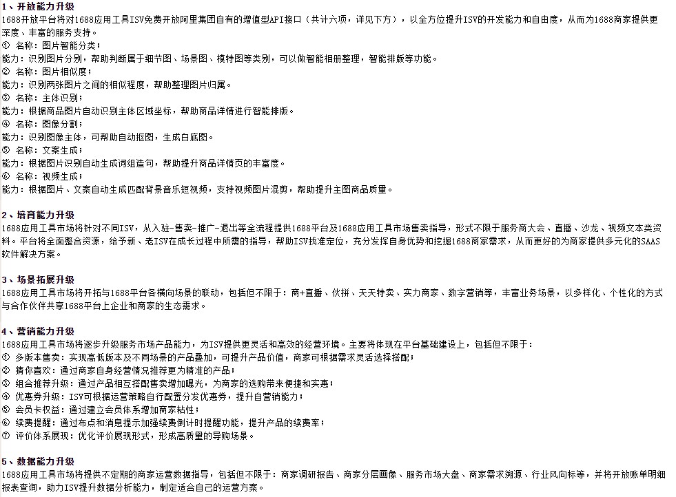 1688应用工具市场将全面升级五大能力_B2B_电商报