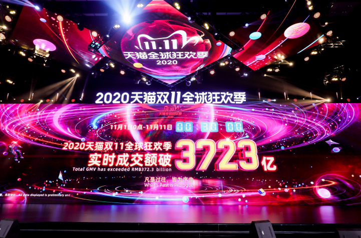 2020年天猫双11实时成交额破3723亿_零售_电商报